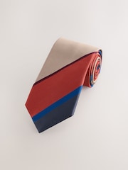 Rust/Blue Stripe Tie - Image 1 of 3