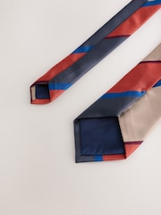 Rust/Blue Stripe Tie - Image 3 of 3