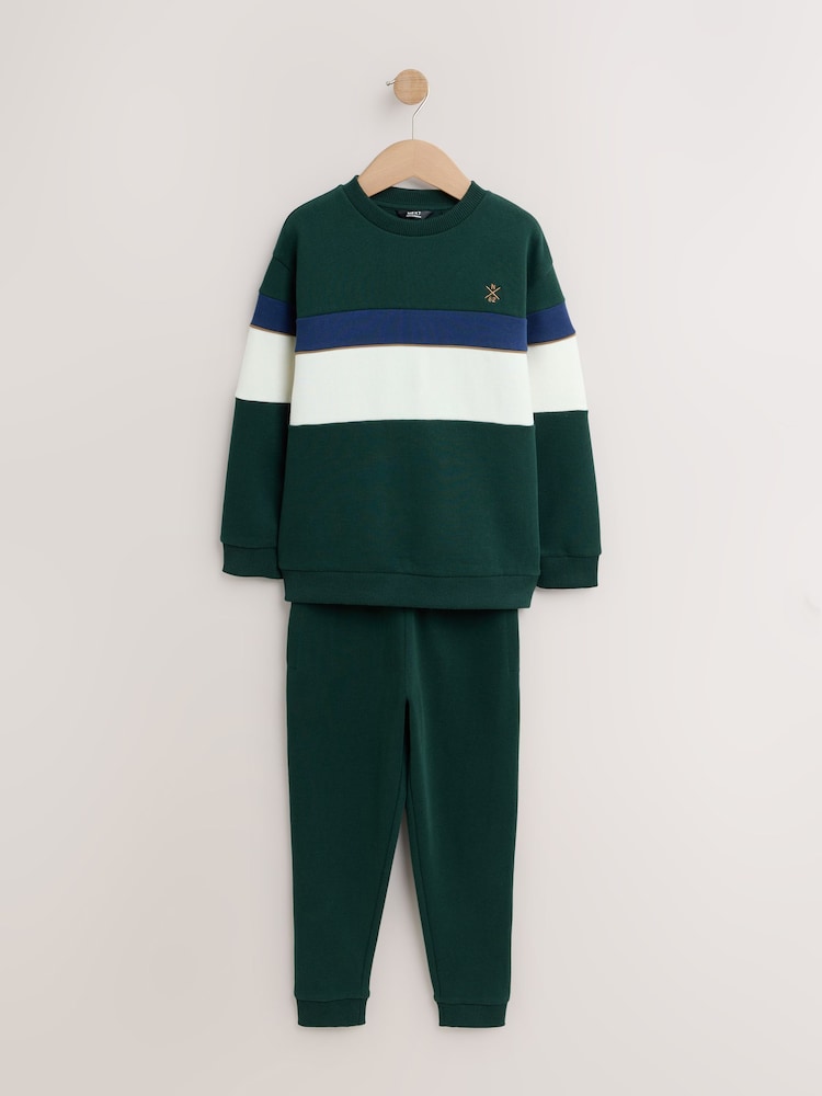 Green Crew Neck Sweater Set (3-16yrs) - Image 1 of 5 Green Crew Neck Sweater Set (3-16yrs) - Image 1 of 5