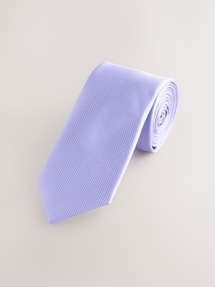 Lilac Purple Slim Textured Tie - Image 1 of 3