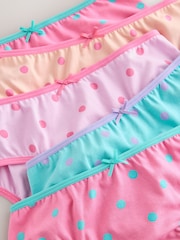 Pink Polka Dots Pattern Briefs 5 Pack (1.5-12yrs) - Image 8 of 9