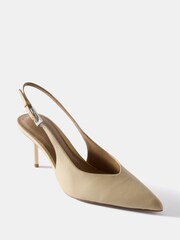 Mint Velvet Yellow Tori Leather Heels Shoes - Image 2 of 4