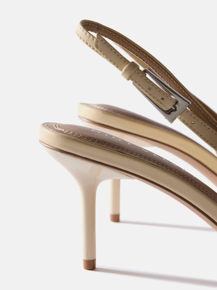 Mint Velvet Yellow Tori Leather Heels Shoes - Image 4 of 4 Mint Velvet Yellow Tori Leather Heels Shoes - Image 4 of 4