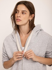 Mint Velvet Grey Zip Front Hoodie - Image 3 of 8