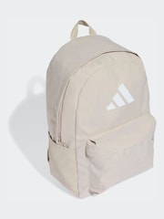 adidas White Classic 3 Bar Logo Backpack - Image 1 of 5
