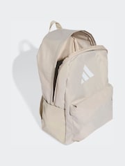 adidas White Classic 3 Bar Logo Backpack - Image 3 of 5