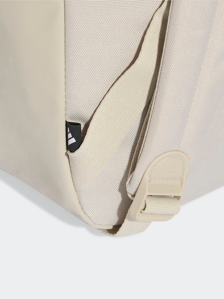 adidas White Classic 3 Bar Logo Backpack - Image 5 of 5 adidas White Classic 3 Bar Logo Backpack - Image 5 of 5