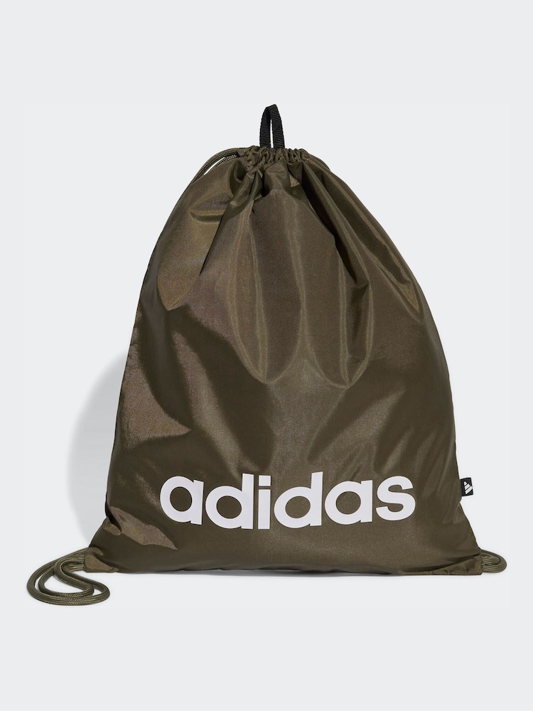 adidas Olive Green Linear Gymsack Bag - Image 1 of 4