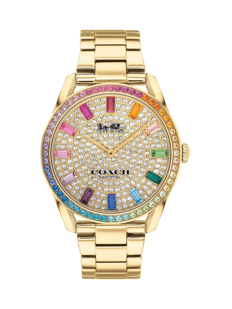 COACH Gold Tone Preston IP Bracelet Watch - Image 1 of 3