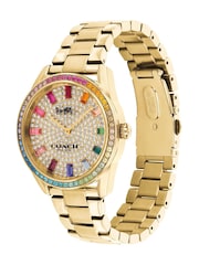 COACH Gold Tone Preston IP Bracelet Watch - Image 3 of 3