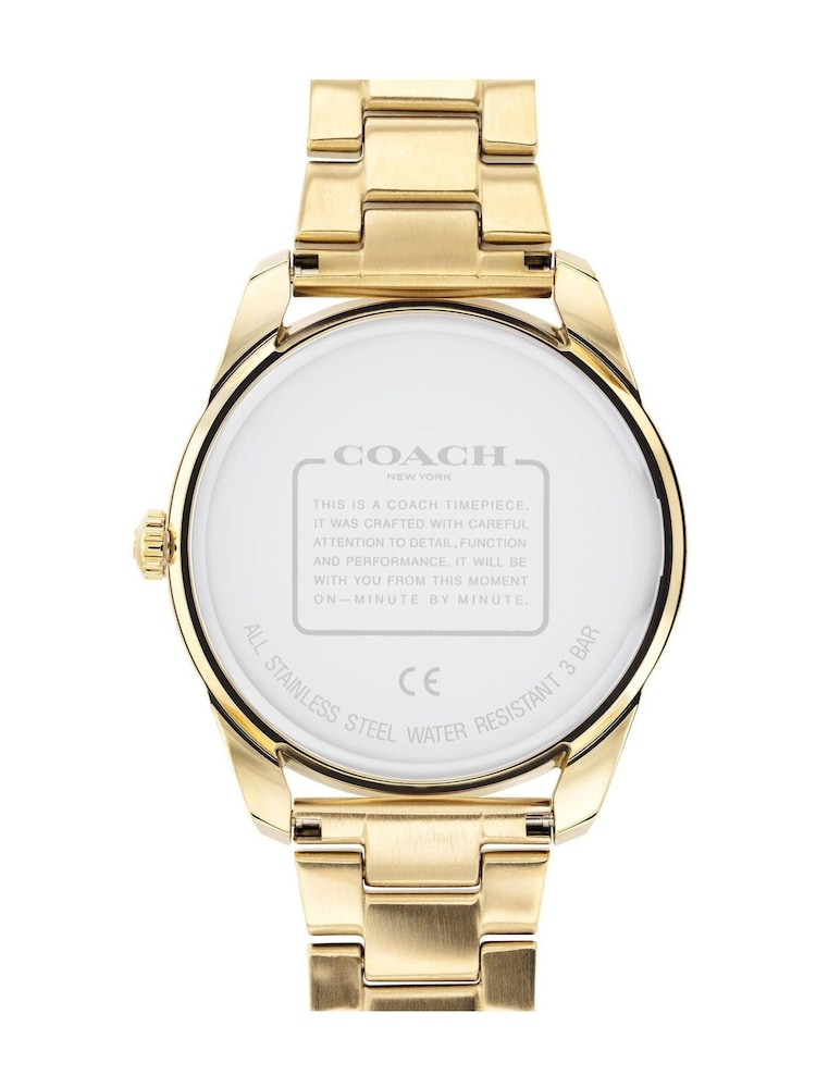 COACH Gold Tone Preston IP Bracelet Watch - Image 3 of 3