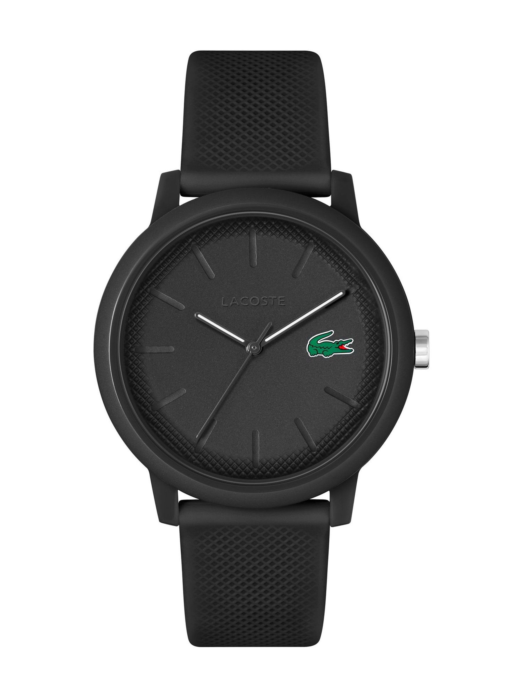 Lacoste 12:12 Mens Silicone Strap Watch - Black - Image 4