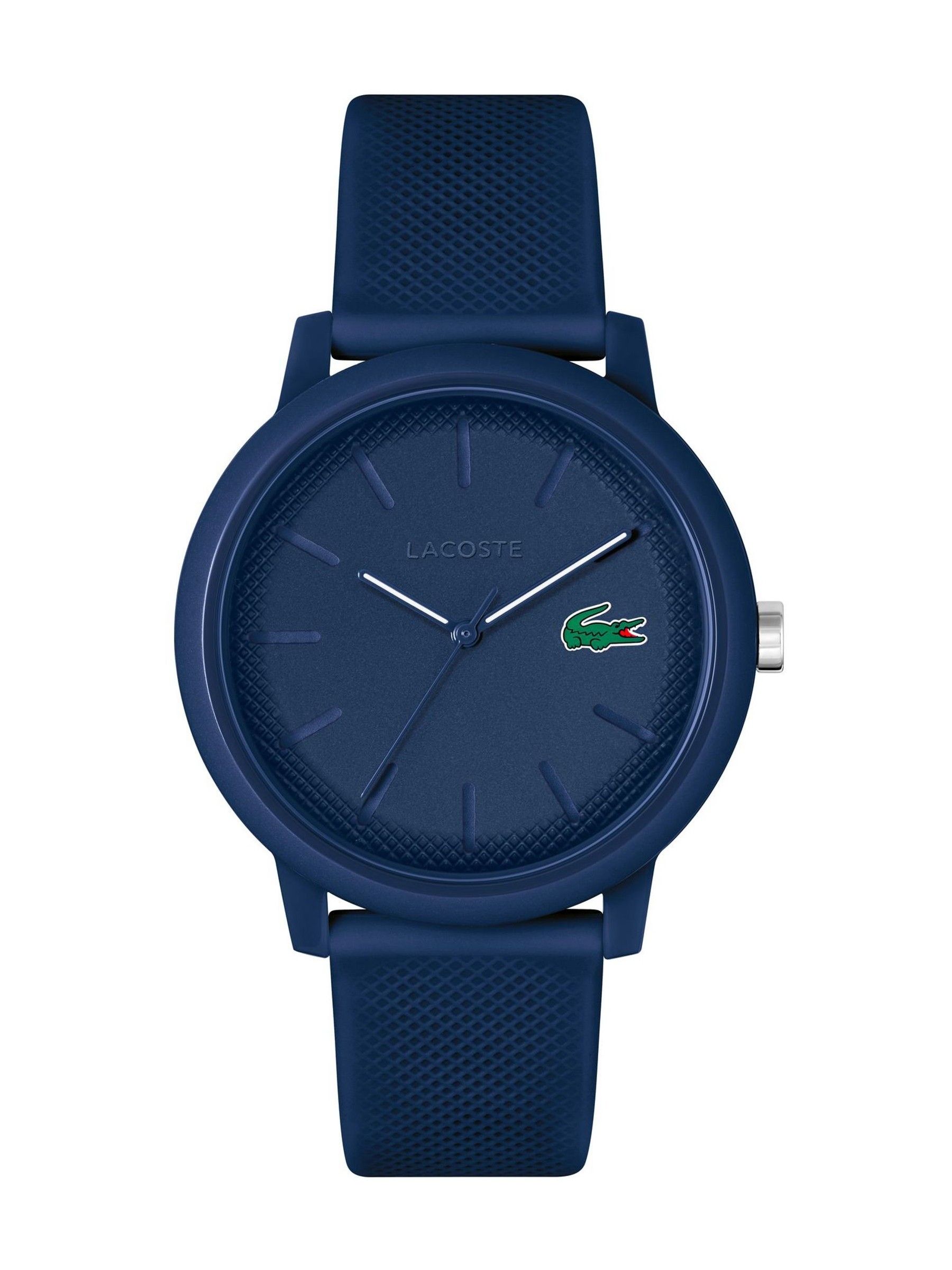 Lacoste Men's 12.12 Blue Dial Navy Silicone Strap Watch - Image 2