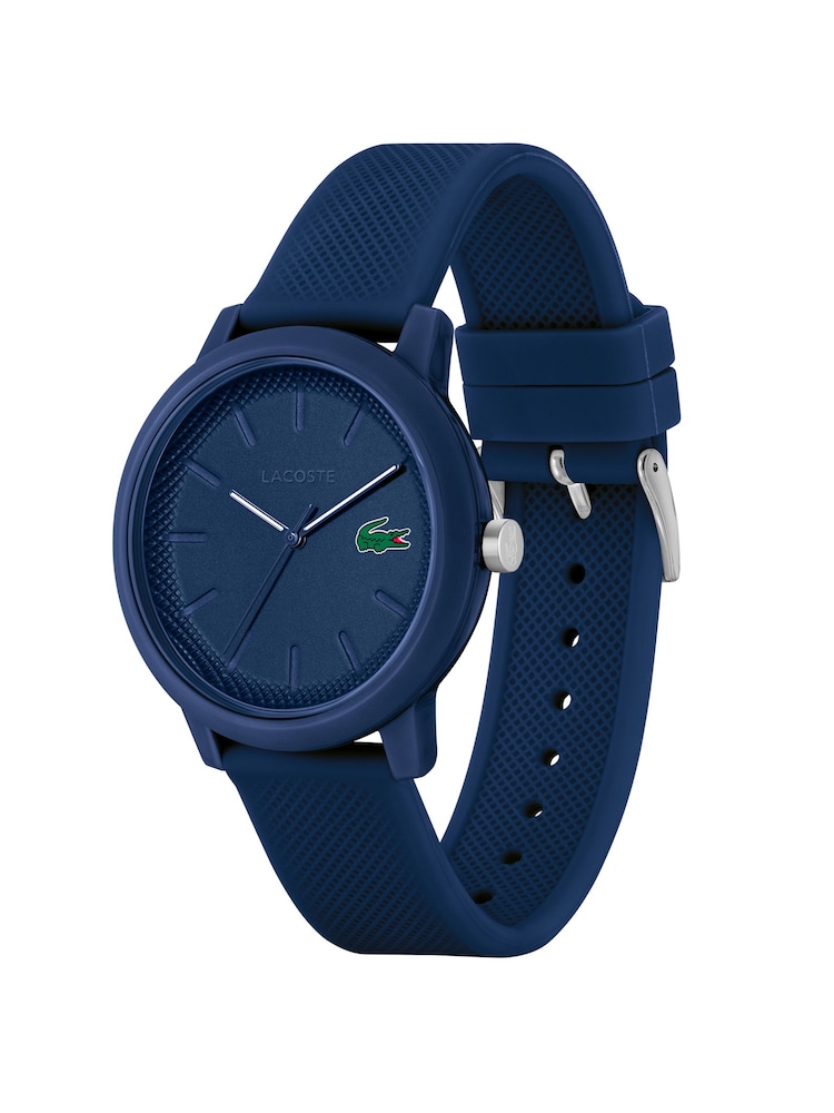 Lacoste Blue 12.12 Navy Silicone Watch - Image 1 of 3 Lacoste Blue 12.12 Navy Silicone Watch - Image 1 of 3