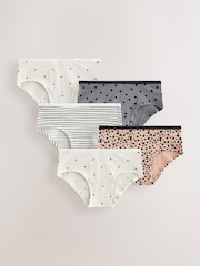 Black/White Dots Hipster Briefs 5 Pack (2-16yrs) - Image 1 of 9