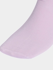 adidas Originals White/Purple 3-Stripes Cushioned Sportswear Low-Cut Socks 3 Pack - Image 4 of 4