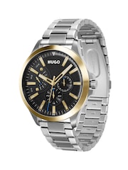 HUGO Silver Tone Leap Stainless Steel Bracelet Watch - Image 2 of 4