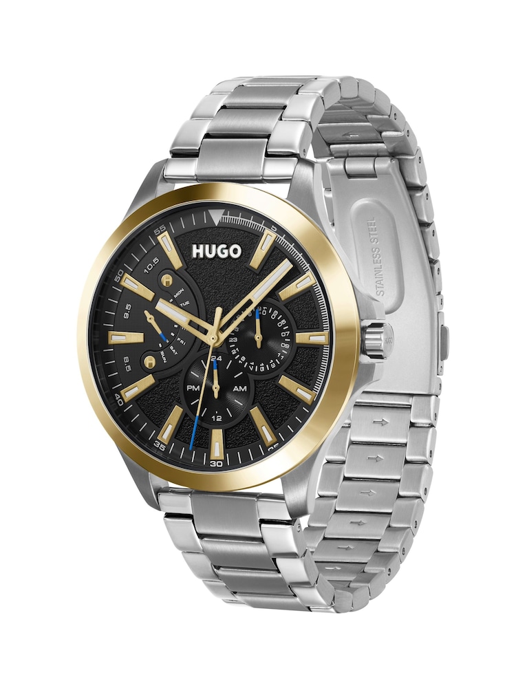 HUGO Silver Tone Leap Stainless Steel Bracelet Watch - Image 2 of 4