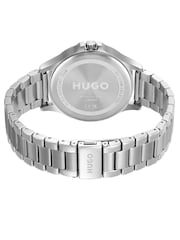 HUGO Silver Tone Leap Stainless Steel Bracelet Watch - Image 3 of 4