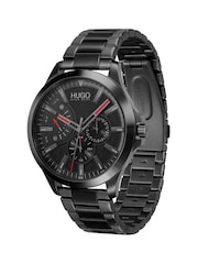 HUGO Black Leap IP Bracelet Watch - Image 3 of 4