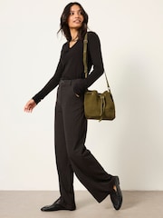 FatFace Presley Black Kilt Check Trousers - Image 5 of 6