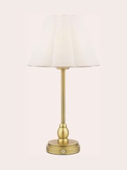 Laura Ashley Brass Erin Rechargeable Matt Antique Table Lamp - Image 3 of 6