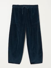 FatFace Alev Navy Barrel Cropped Cord Trousers - Image 6 of 6