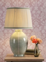 Laura Ashley Green Stannard Table Lamp - Image 1 of 6