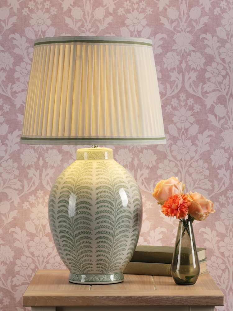 Laura Ashley Green Stannard Table Lamp - Image 1 of 6