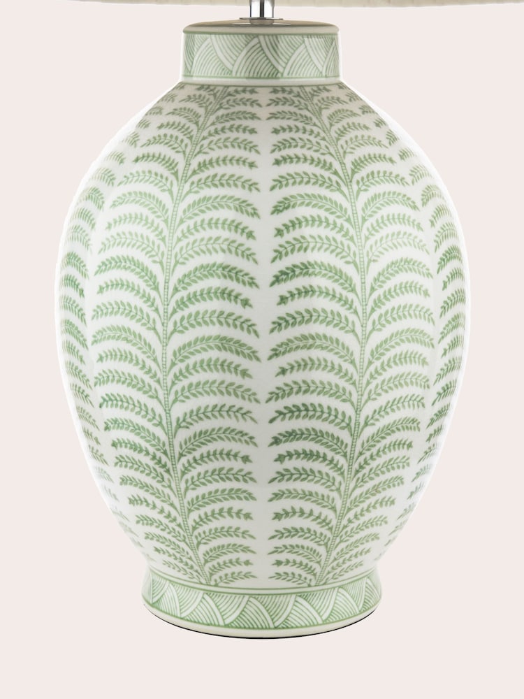 Laura Ashley Green Stannard Table Lamp - Image 6 of 6