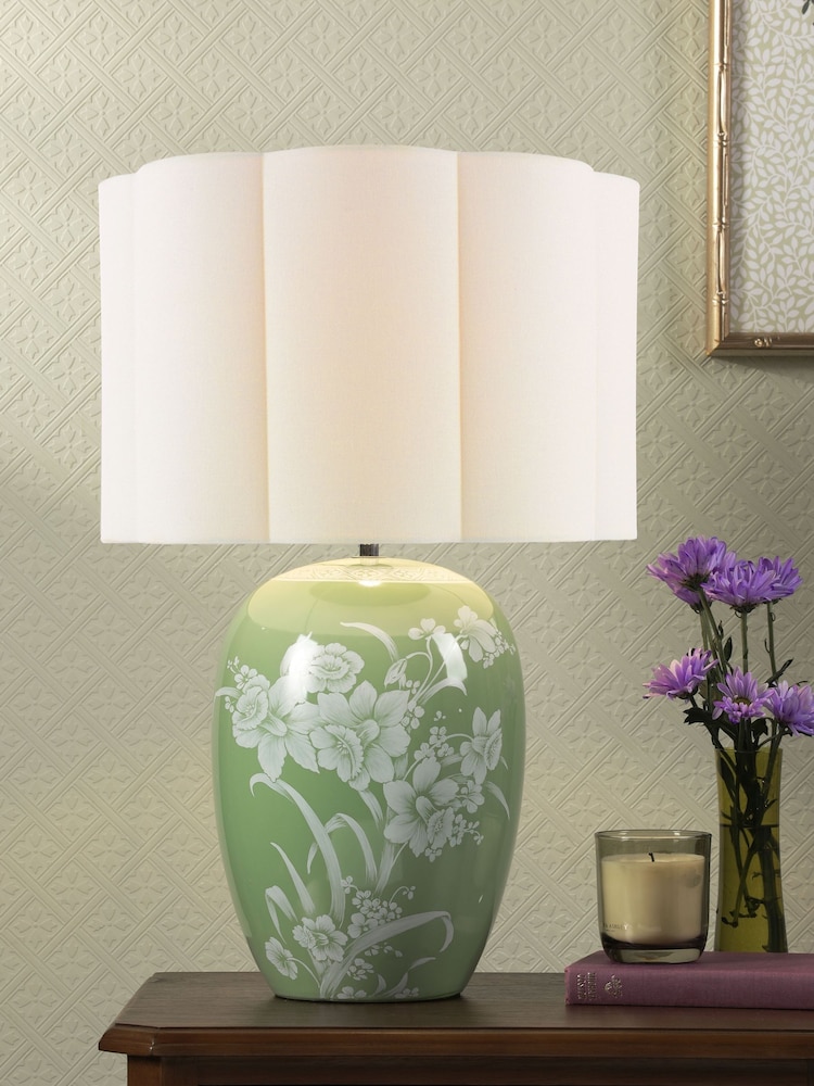 Laura Ashley Green Pashley Table Lamp - Image 1 of 6