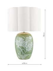 Laura Ashley Green Pashley Table Lamp - Image 4 of 6