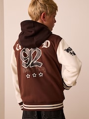 Brown Graphic Print Bomber Jacket (3-16yrs) - Image 5 of 5