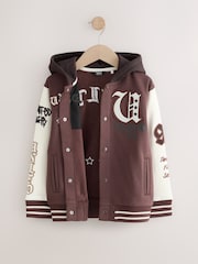 Brown Graphic Print Bomber Jacket (3-16yrs) - Image 7 of 10
