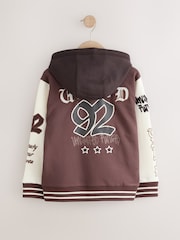 Brown Graphic Print Bomber Jacket (3-16yrs) - Image 8 of 10