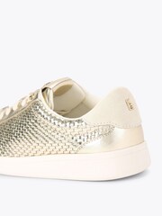KG Kurt Geiger Gold Liza Weave Trainers - Image 5 of 5