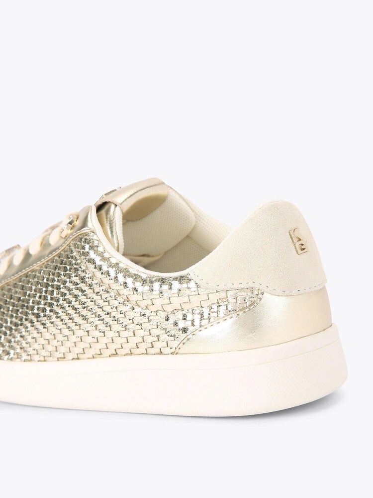 KG Kurt Geiger Gold Liza Weave Trainers - Image 5 of 5 KG Kurt Geiger Gold Liza Weave Trainers - Image 5 of 5