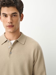 Neutraali - Essential Knitted Polo Shirt - Kuva 1 / 6