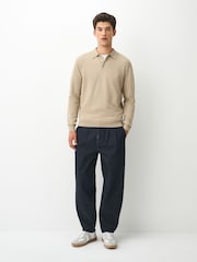 Neutraali - Essential Knitted Polo Shirt - Kuva 2 / 6