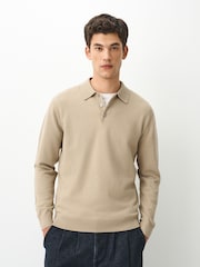 Neutraali - Essential Knitted Polo Shirt - Kuva 4 / 6