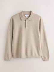 Neutral Regular Fit Essential Knitted Polo Shirt - Image 7 of 9