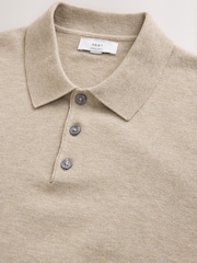 Neutral Regular Fit Essential Knitted Polo Shirt - Image 8 of 9
