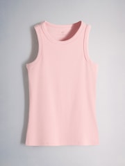 The Set 4 Pack Ribbed Racer Vests Chocolate brown/Light Pink/Pink/Light Brown - Image 3 of 7