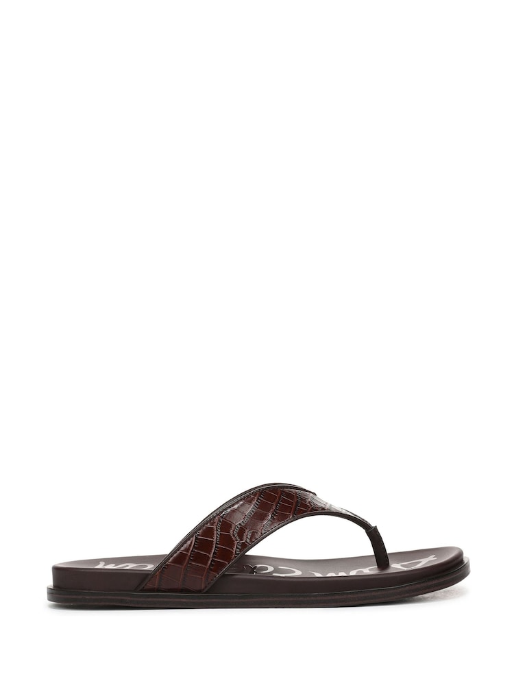 Sam Edelman Brown Lila Regular Fit Toe Post Sandals - Image 1 of 7