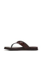 Sam Edelman Brown Lila Regular Fit Toe Post Sandals - Image 2 of 7