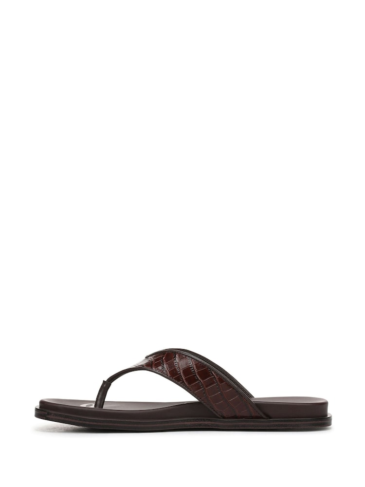 Sam Edelman Brown Lila Regular Fit Toe Post Sandals - Image 2 of 7