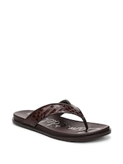 Sam Edelman Brown Lila Regular Fit Toe Post Sandals - Image 3 of 7