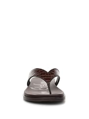 Sam Edelman Brown Lila Regular Fit Toe Post Sandals - Image 4 of 7