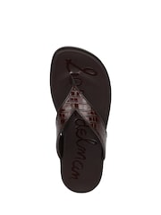 Sam Edelman Brown Lila Regular Fit Toe Post Sandals - Image 6 of 7