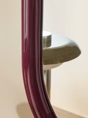 MADE.COM Burgundy Red Reya Oval Mirror - Image 3 of 5